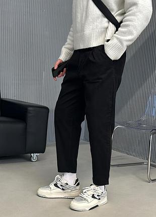 Штани брюки чоловічі штани брюки класичні чіноси чіно штани чіно котон  брюки мужские брюки классические чиносы чино брюки чорні штаны момы мом5 фото