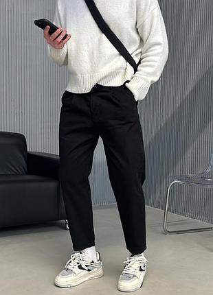 Штани брюки чоловічі штани брюки класичні чіноси чіно штани чіно котон  брюки мужские брюки классические чиносы чино брюки чорні штаны момы мом6 фото