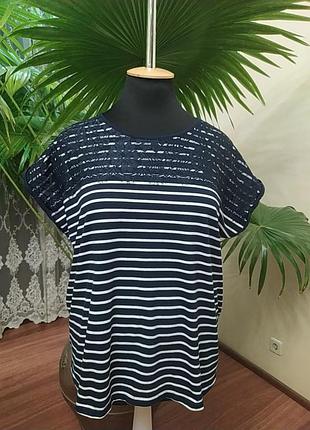 Футболка в полоску, батал, 24 размер