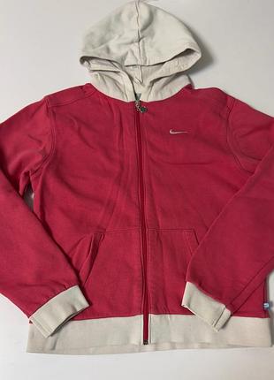 Розово белая зип кофта nike