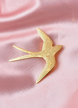 Стильная брошь в форме птицы, новая