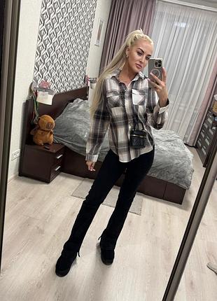 Женская рубашка в клетку