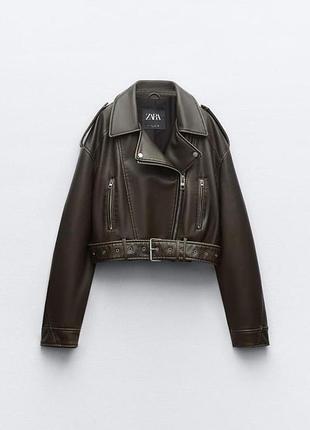 Косуха шкірянка zara зeлена