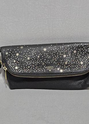 Красивый кожаный клатч fossil, оригинал