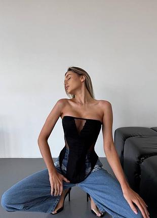 Эффектный комбинированный корсет