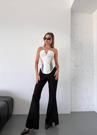 Эффектный комбинированный корсет