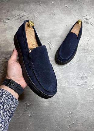 Мужские замшевые лоферы
артикул: 8221 син/замш (ева)