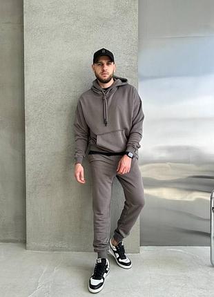 ‼️не кошлатиться‼️весняний спортивний чоловічий костюм штани + худі з капюшоном, чоловічий спортивний костюм тринитка петля 90% бавовна, 747