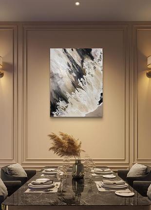 Картина сучасна інтер'єрна. текстурна с золочінням.9 фото