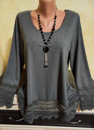 Блуза  сірого кольору bpc selection l-xl