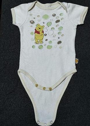 Белый бодик с рисунком "винни пуха" 56-62р 309