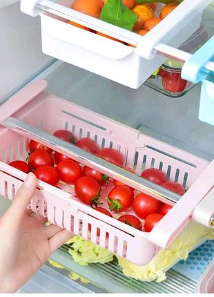 Органайзер в холодильник strechable hanging storage растягивающийся rack
