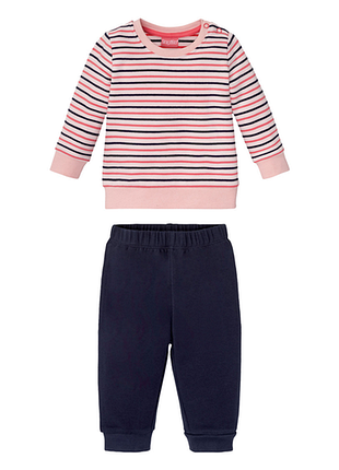 Детский комплект свитшот и штаны для девочки lupilu 86-92 см (12-24м)