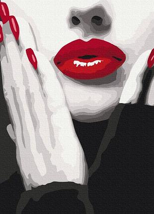 Картина за номерами ефектний червоний bs51491