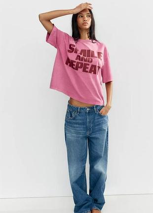 Рожева футболка zara