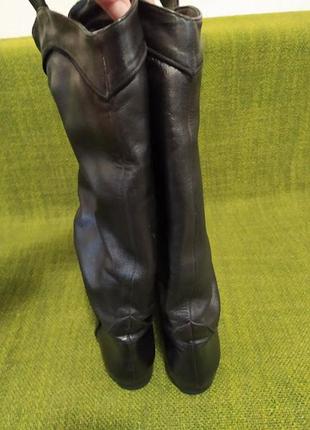 Черные сапоги сапожки казаки albano. размер-39. италия.натуральная кожа.6 фото