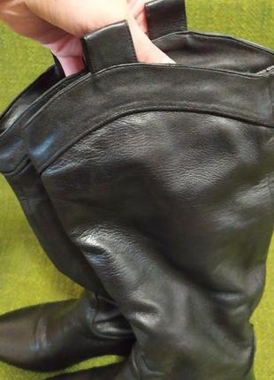 Чорні чоботи сап'янці козаки albano. розмір-39. італія.натуральна шкіра.3 фото