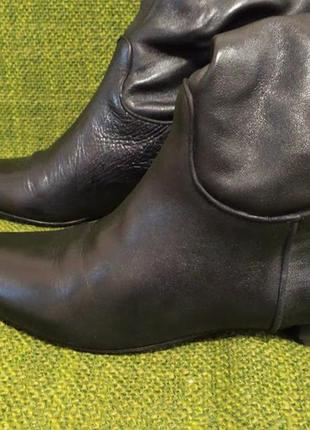 Чорні чоботи сап'янці козаки albano. розмір-39. італія.натуральна шкіра.2 фото