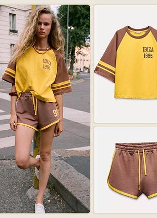 Костюм zara футболка шорти овер