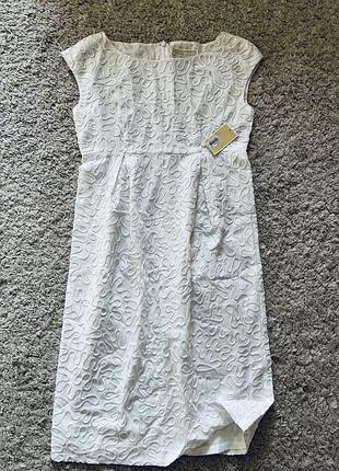 Новое с бирками хлопковое белое платье michael kors оригинал бренд хлопок прошва, стиль кроше размер s,xs указан размер 2