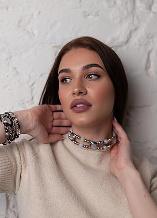 Дизайнерське намисто з натурального каміння