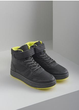 Підліткові демісезонні черевики/ботинки/ хайтопи/високі кросівки на липучках