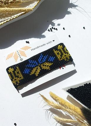 Браслет из бисера патриотический