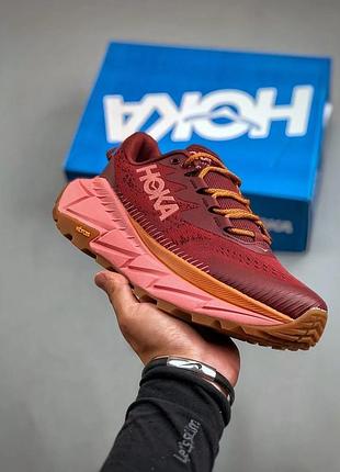 Кросівки хока скайлайн бордо hoka skyline-float x bordo/peach
