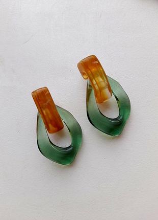 Серьги сережки из акрила