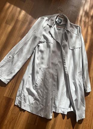 Легенький блакитний тренч накидка плащ піджак хс с  кардиган