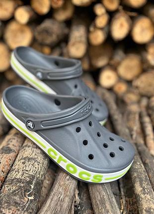 Чоловічі крокси сабо crocs bayaband clog crocs bayaband clog charcoal сірі усі розміри у наявності