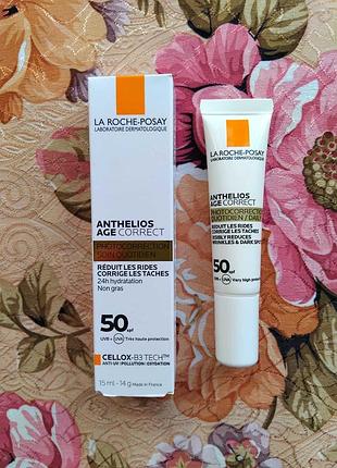 La roche-posay anthelios age correct антивозрастное солнцезащитное средство для чувствительной кожи лица против морщин и пигментации