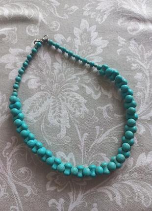 Натуральное ожерелье из бирюзы