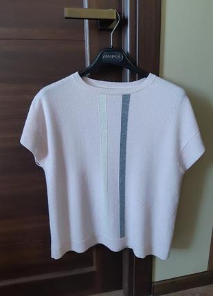 Кашемировый джемпер/кофта с коротким рукавом