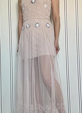 Boohoo новое макси платье сетка