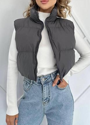 Жилетка стьобана укорочена