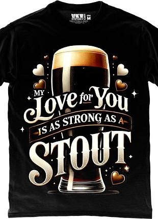 Футболка love and stout чорна футболка унісекс