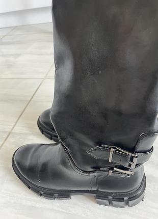 Зимние высокие сапоги stradivarius с эко-мехом, 36-37 размер,3 фото