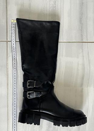 Зимние высокие сапоги stradivarius с эко-мехом, 36-37 размер,5 фото