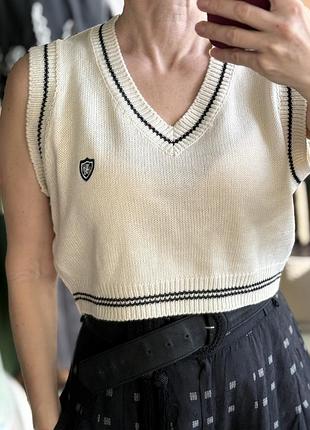 Жилет молочного цвета хлопковый