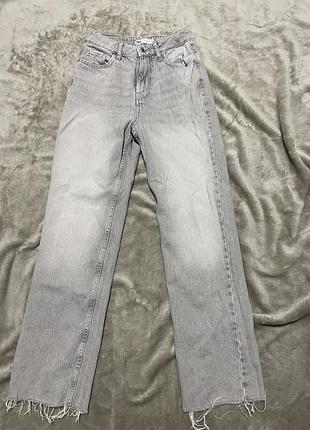 Джинсы серые zara женские