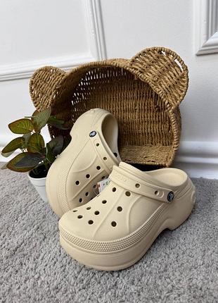 Женские стильные кроксы на платформе белла, crocs bella clog