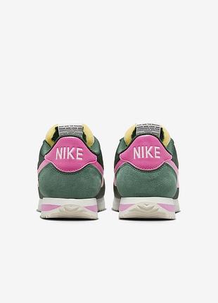 Nike corez#ile оригинальные найк кортез текстильные зеленые розовые6 фото