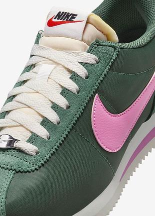 Nike corez#ile оригинальные найк кортез текстильные зеленые розовые7 фото