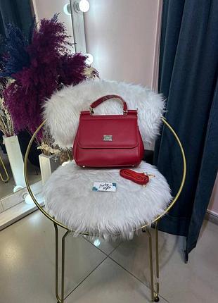 Сумка dolce&gabbana sicily красная 96137