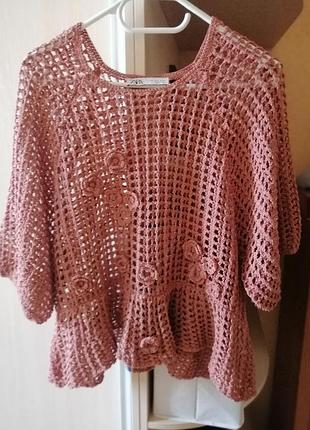 Блуза ажурна zara