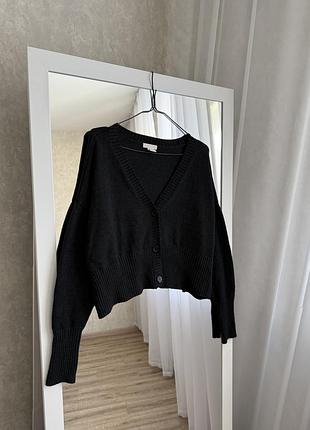 Графітовий кардиган h&m