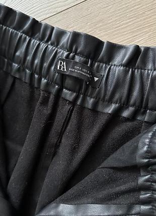 Брюки zara из эко кожи3 фото