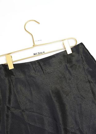 Новая черная сатиновая макси юбка shein5 фото