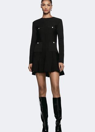 Новое черное платье короткая zara